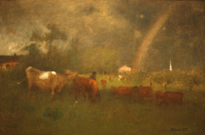 Averse sur le floden Delaware - George Inness