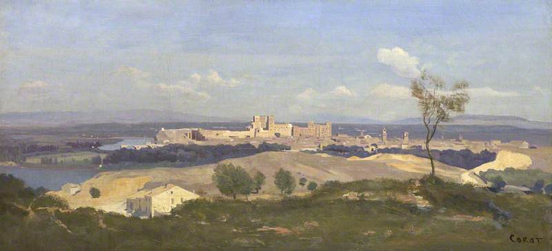 Avignon, udsigt over Viileneuve-lès-Avignon - Jean-Baptiste Camille Corot