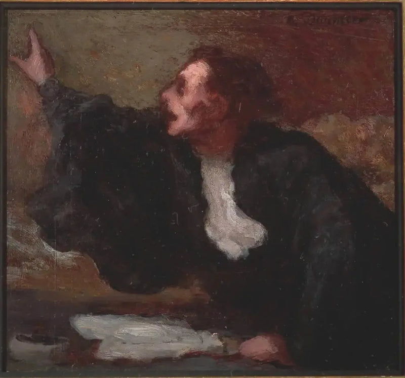 Advokat, der argumenterer - Honoré Daumier