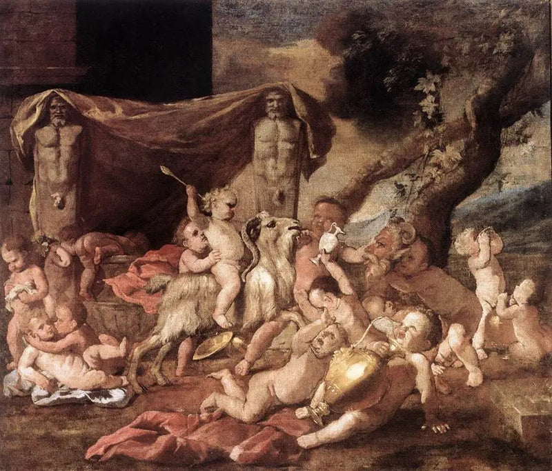 Bacchanale for børn - Nicolas Poussin