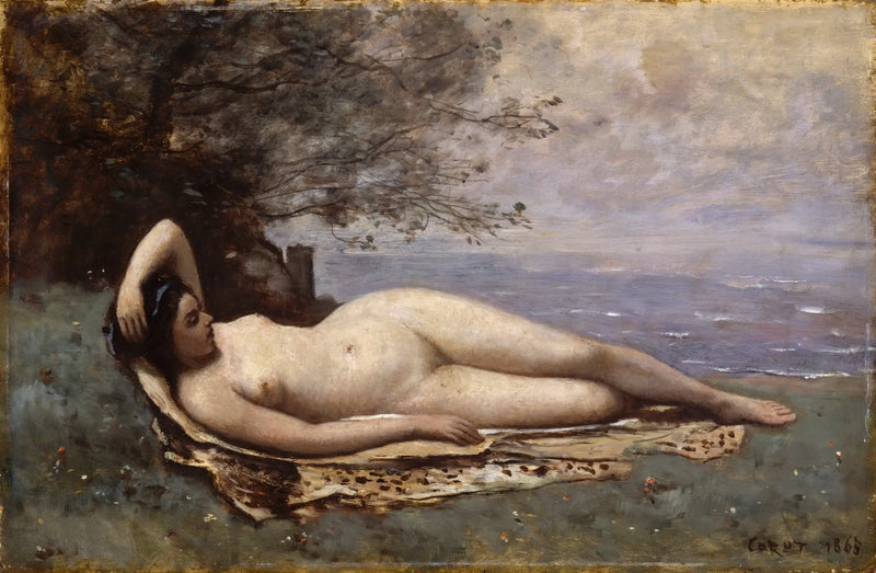 Bacchante ved havkanten - Jean-Baptiste Camille Corot