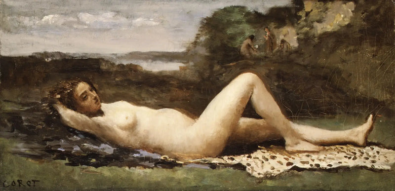 Bacchante i et landskab - Jean-Baptiste Camille Corot