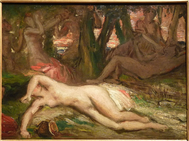 Bacchant og satyr - Théodore Chassériau