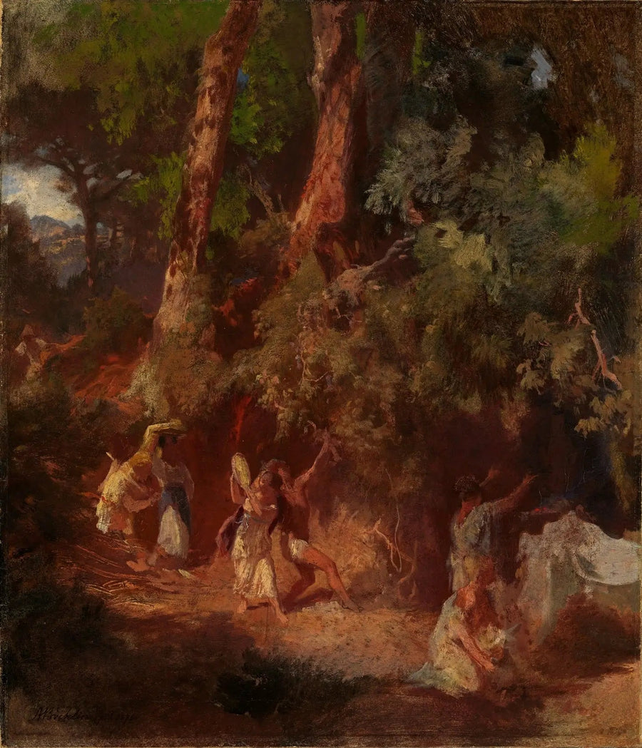 Arnold Böcklin maleri reproduktion - Oljemaleri kunsttryk, lærred, vægdekoration, hjem, kontor, gaver