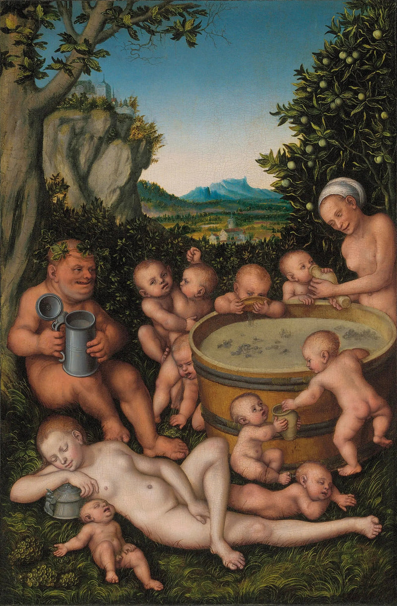 Bacchus ved vinbeholderen - Lucas Cranach den Ældre