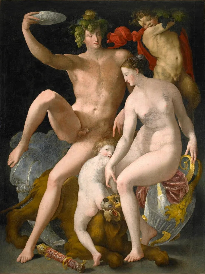 Bacchus, Venus og Kærlighed - Rosso Fiorentino