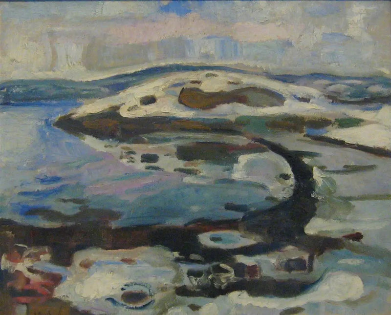 Bred ved fjorden om vinteren - Edvard Munch