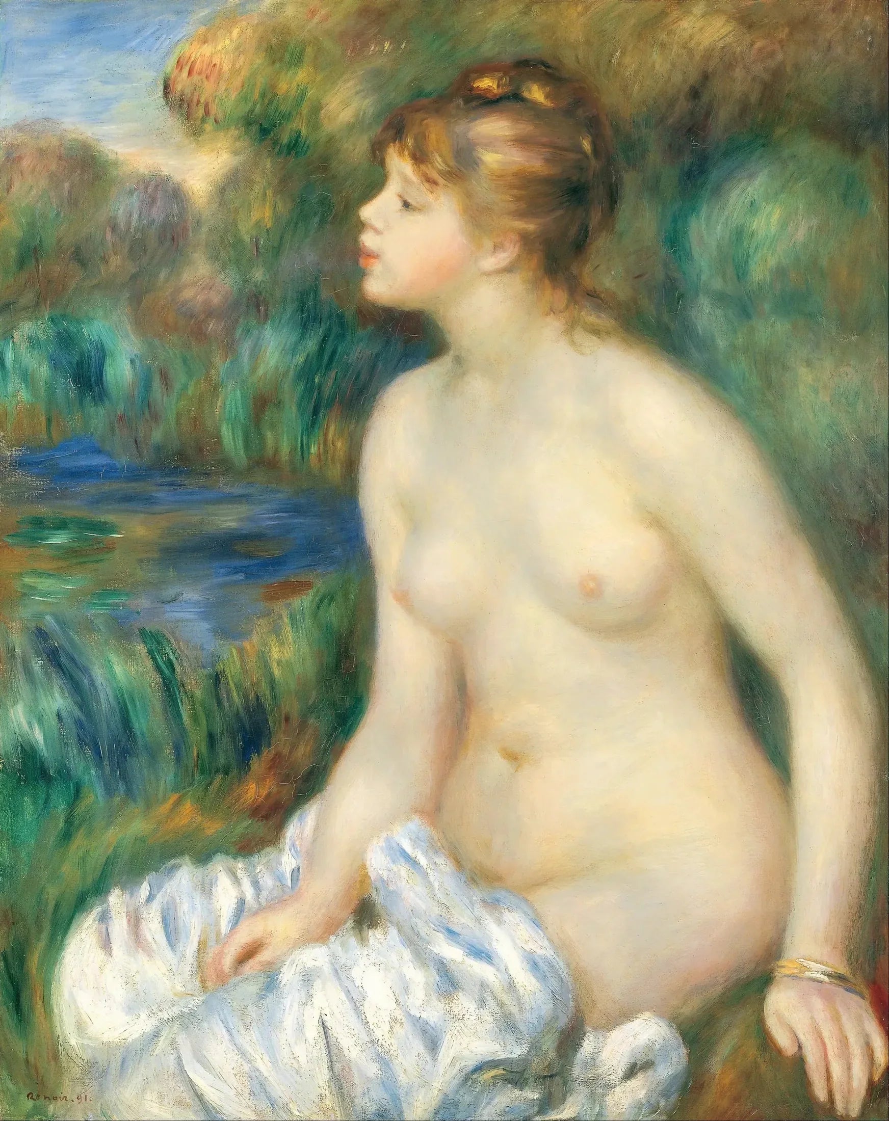 Baigneur - Pierre-Auguste Renoir image 1 reproduction d’œuvre d’art à l’huile