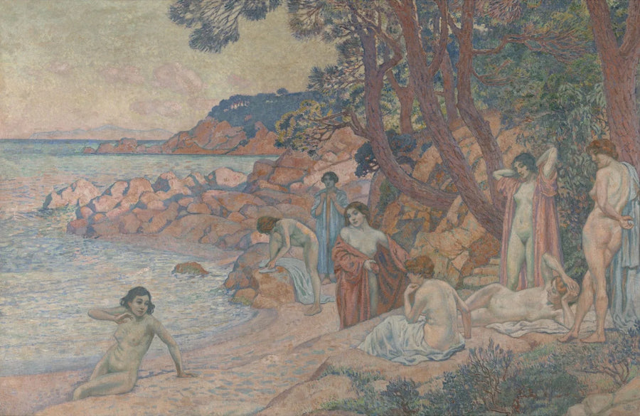 Badesøgende ved Cap Bénat - Théodore van Rysselberghe