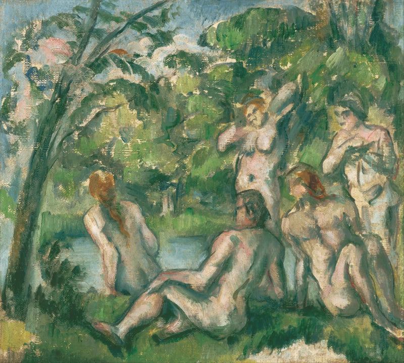 Badende mænd og kvinder - Paul Cézanne
