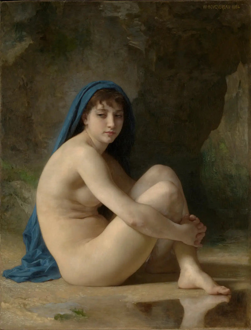Siddende badende - Bouguereau