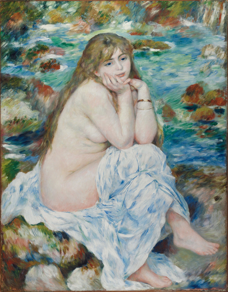 Siddende badende - Pierre-Auguste Renoir