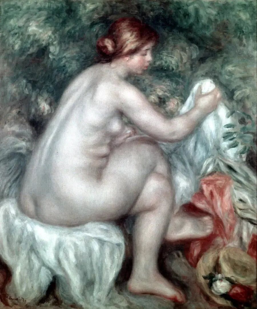 Badende med hat - Pierre-Auguste Renoir