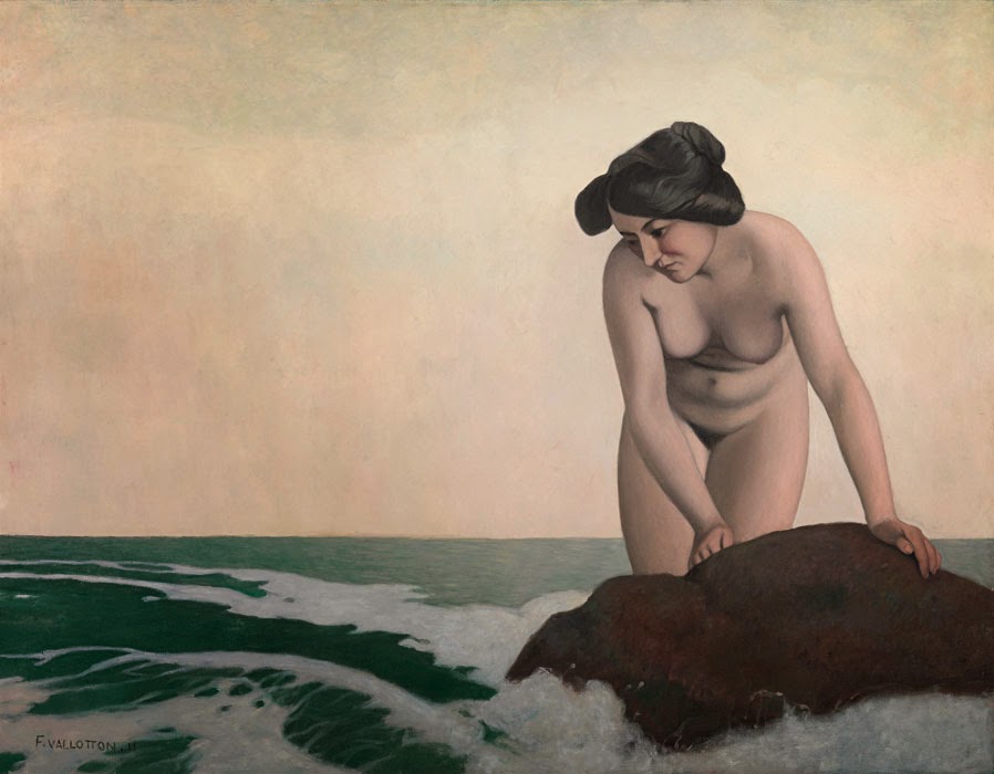Baderinde ved klippen - Félix Vallotton