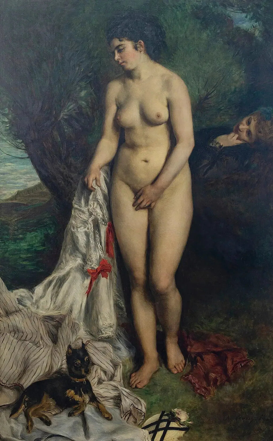 Badende med en grif eller Lise ved Seinen - Pierre-Auguste Renoir