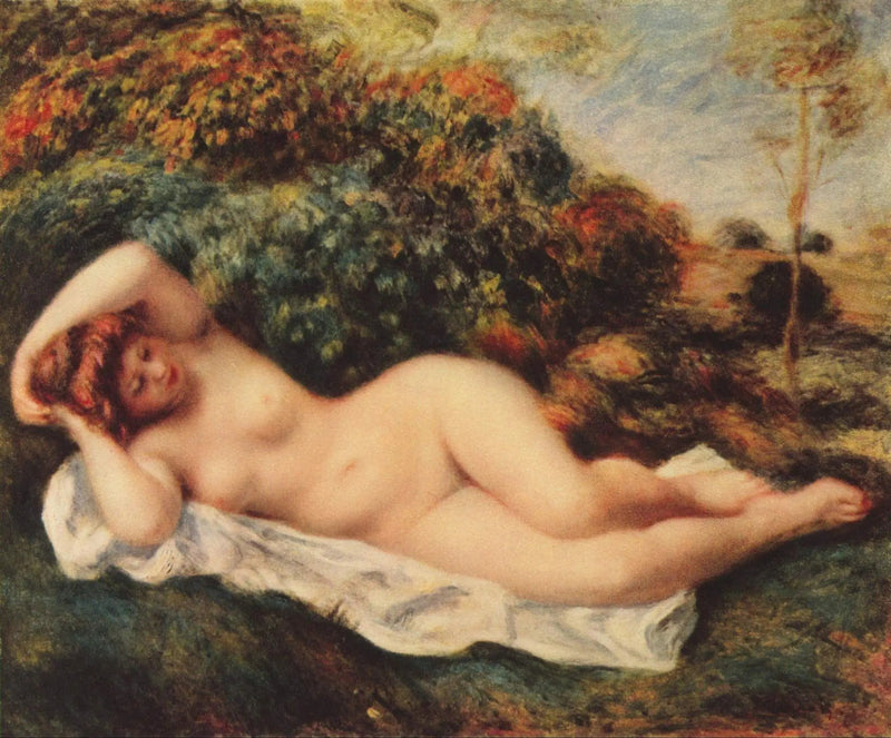 Liggede badende - Pierre-Auguste Renoir