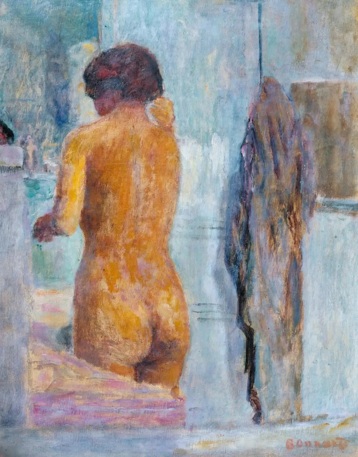 Baigneuse, de deux - Pierre Bonnard image 1 copie peinte à la main à l’huile