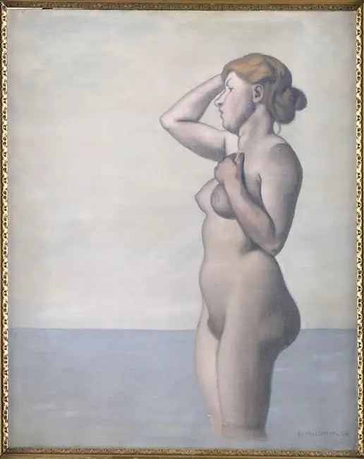 Profilbader, grå himmel - Félix Vallotton