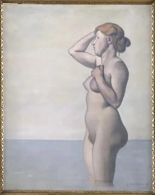 Profilbader, grå himmel - Félix Vallotton