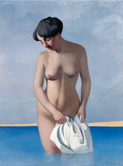 Badescene med ansigt, grå baggrund - Félix Vallotton