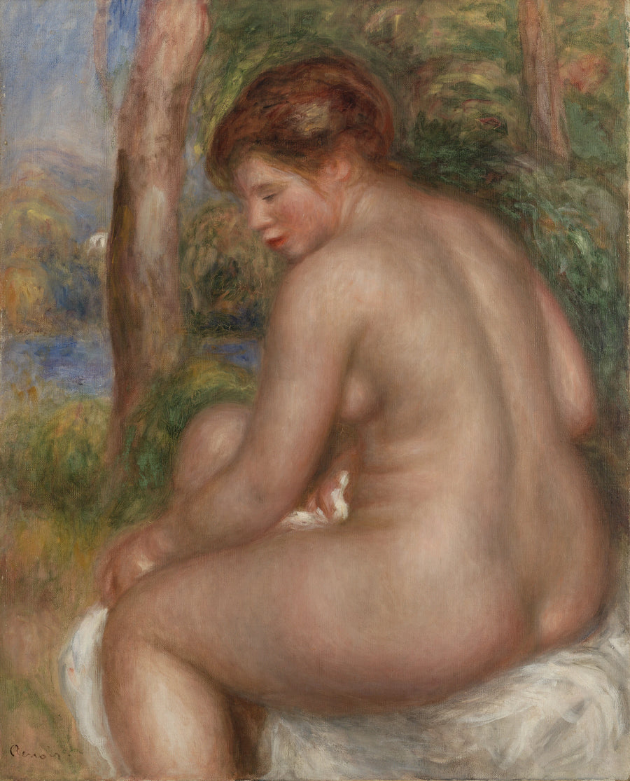Badende set fra tre kvarter - Pierre-Auguste Renoir