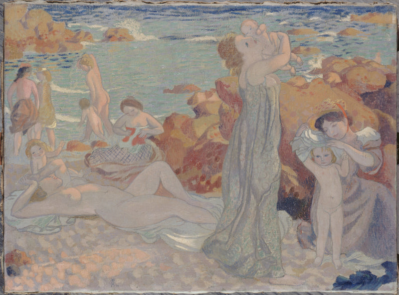 Badeskvinder, Pouldu-stranden - Maurice Denis