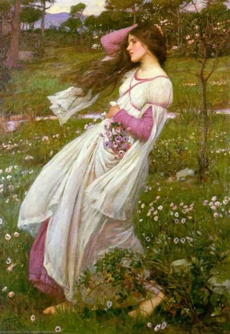 Blæst væk af vinden - John William Waterhouse