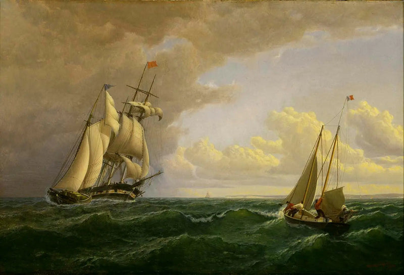 Baleinier ude for vinmarken - Mod ydersiden - William Bradford