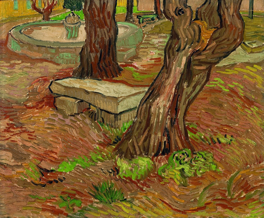 Stenbænken i haven ved Saint-Paul Hospital - Vincent van Gogh