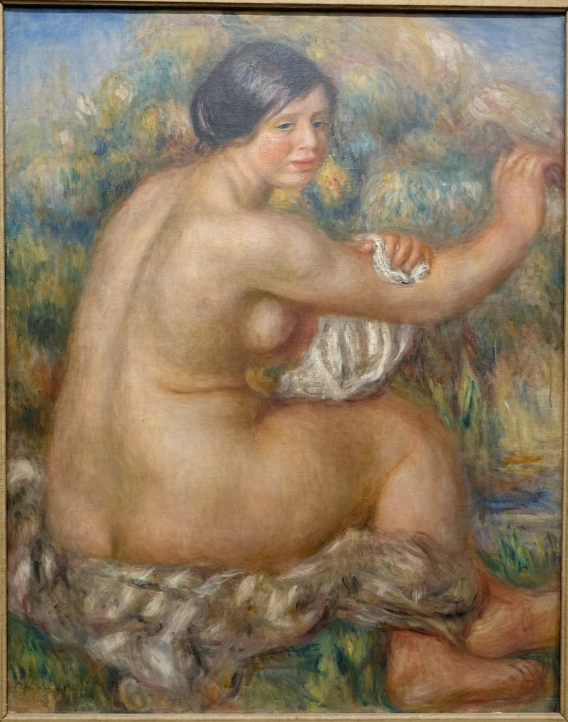 Banhista tørrer sin højre arm - Pierre-Auguste Renoir