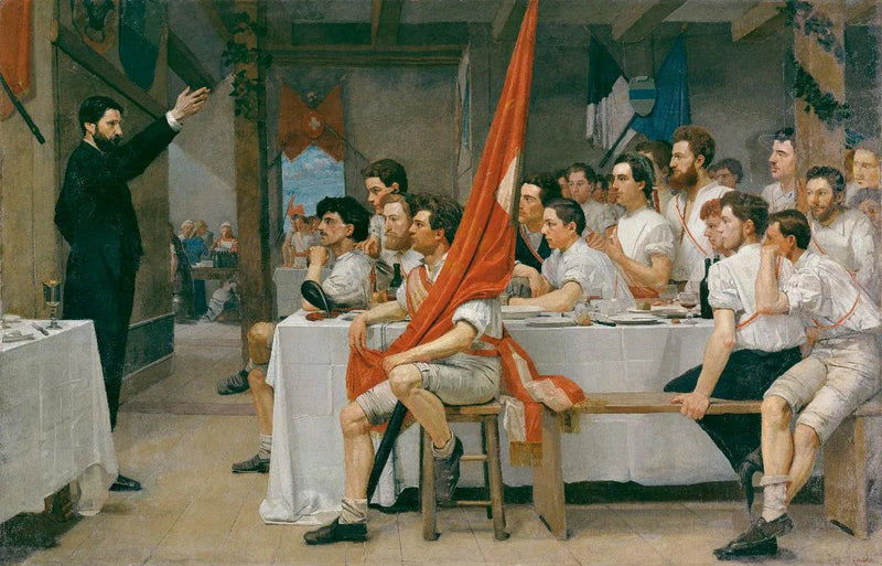 Gymnastikernes festmåltid - Ferdinand Hodler