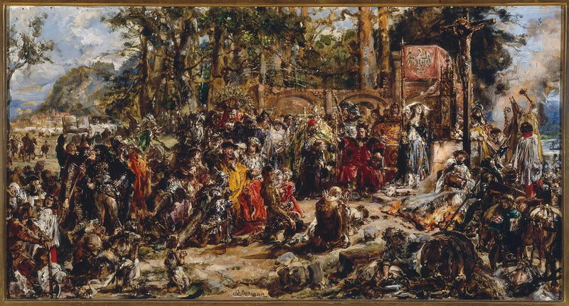 Dåb af Litauen, fra serien « Civilisationshistorie i Polen » - Jan Matejko