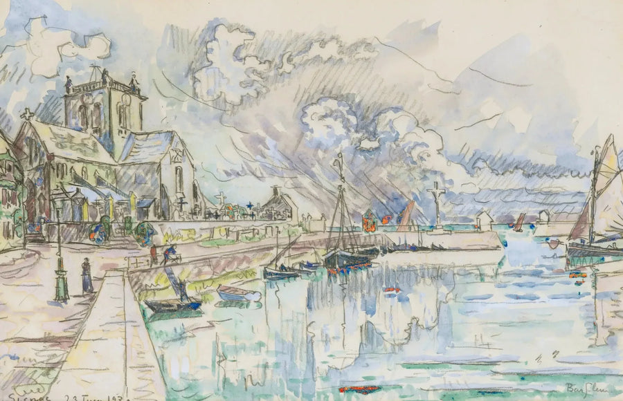 Barfleur, havnen - Paul Signac
