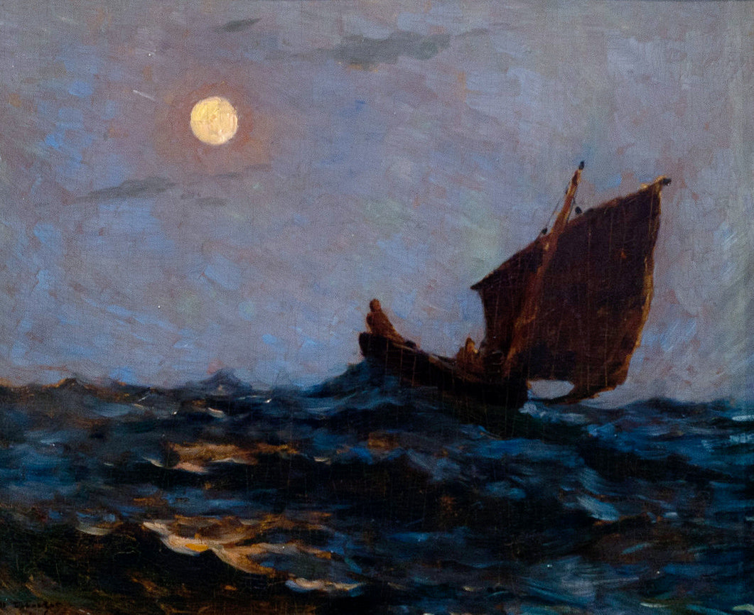 Barque de pêche dans la brume - Henri Le Sidaner - Alpha Reproduction