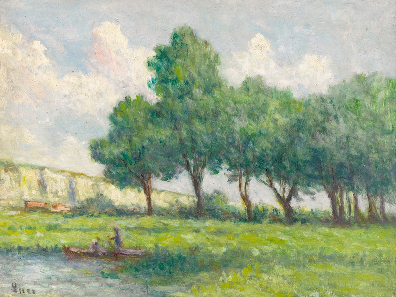Båd nær Rolleboise - Maximilien Luce