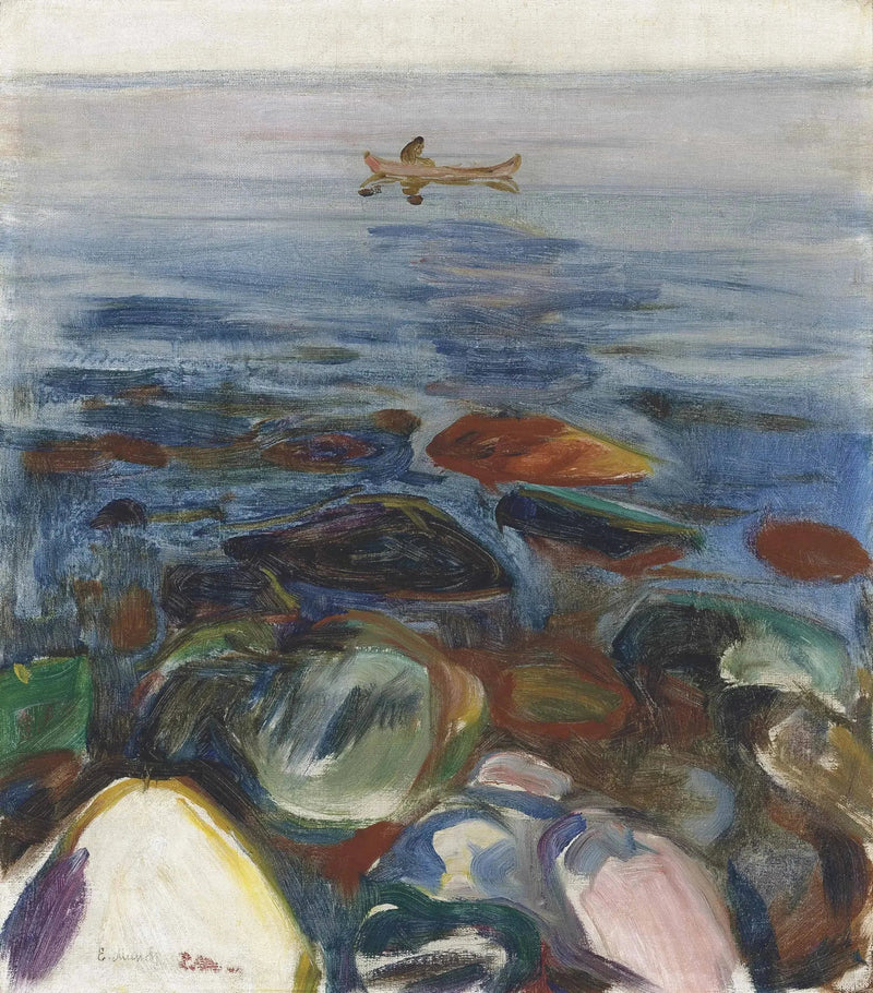 Båd på havet - Edvard Munch