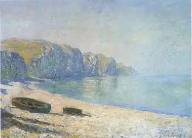 Barques sur la plage de Pourville, marée basse W709 par Claude Monet, Kreeger Museum