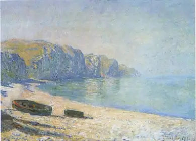 Både på stranden ved Pourville, lavvande - Claude Monet