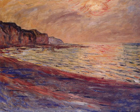 Solnedgang i Pourville Claude Monet (1882)