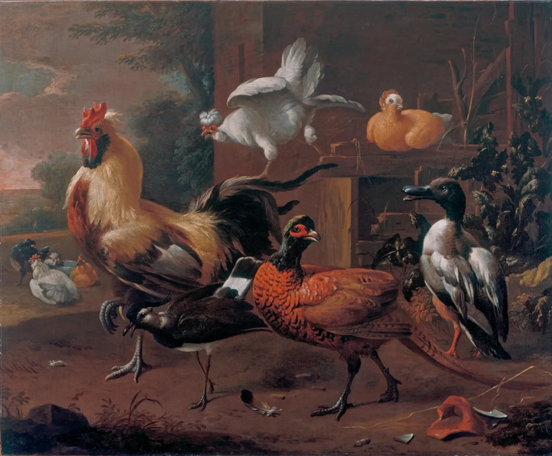 Fjerkrægård - Melchior de Hondecoeter