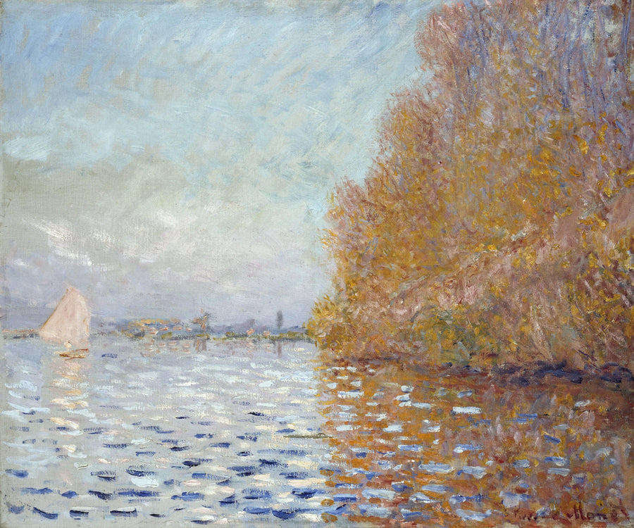 Argenteuil-bassinet med en sejlbåd W331 - Claude Monet