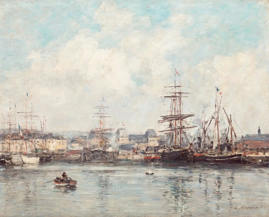Casimir Delavigne Bassin i Havre - Eugène Boudin