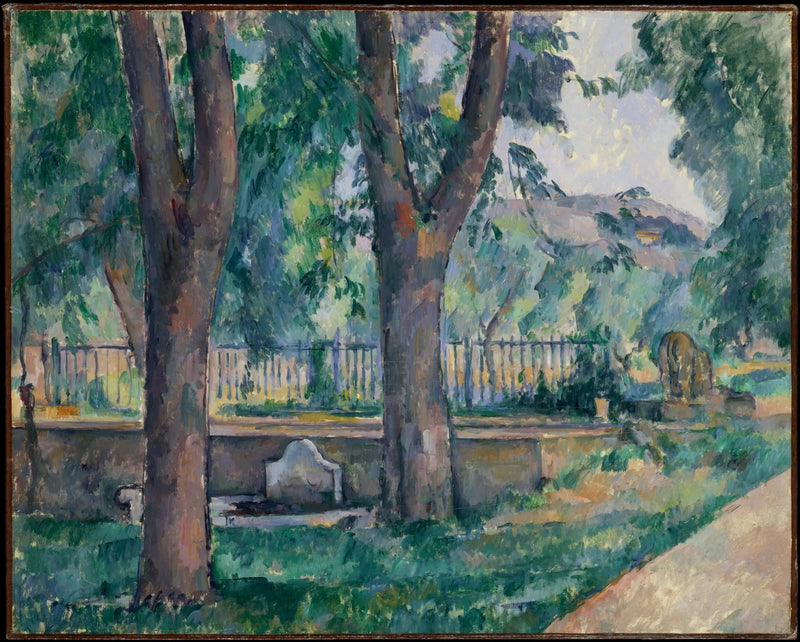 Bassin og vaskestedet ved Jas de Bouffan - Paul Cézanne