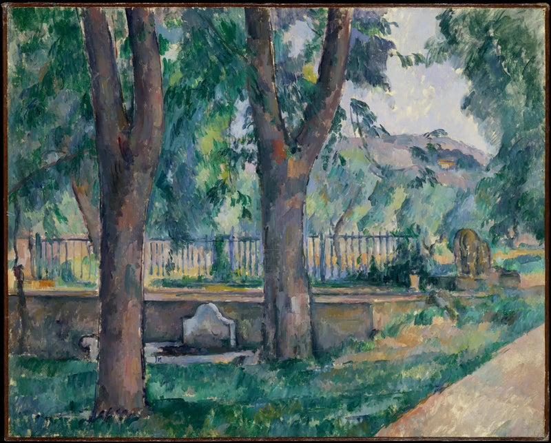 Bassin og vaskestedet ved Jas de Bouffan - Paul Cézanne