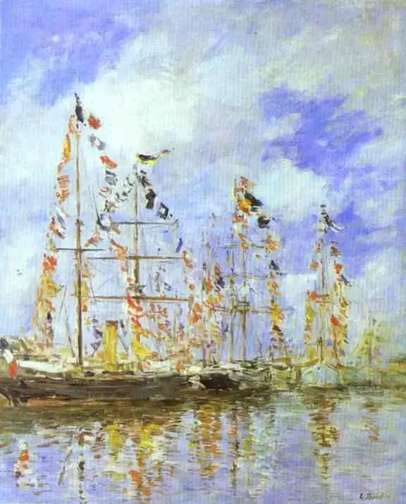 Yachtbassin i Trouville-Deauville - Eugène Boudin