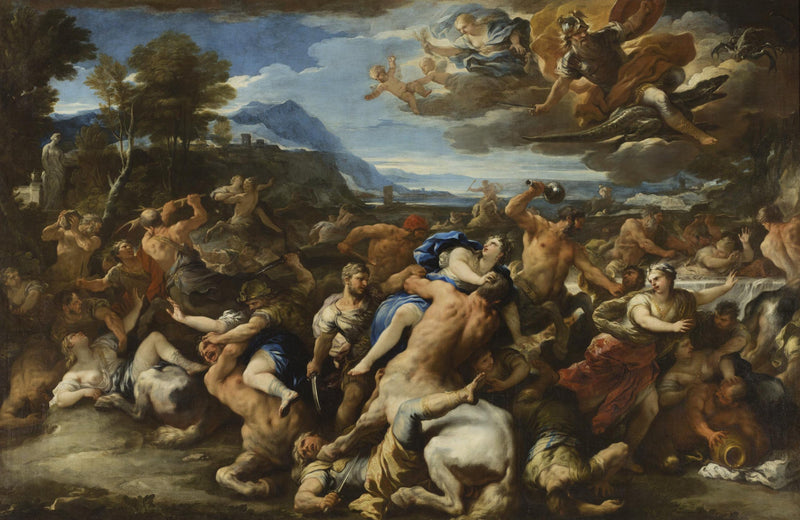Kamp mellem Lapitherne og Kentaurerne - Luca Giordano
