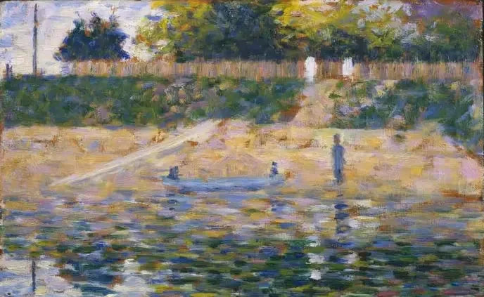 Båd ved bredden, Asnières - Georges Seurat