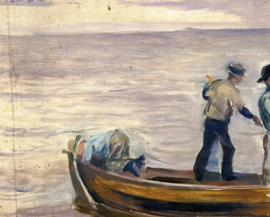 Båd med tre drenge - Edvard Munch