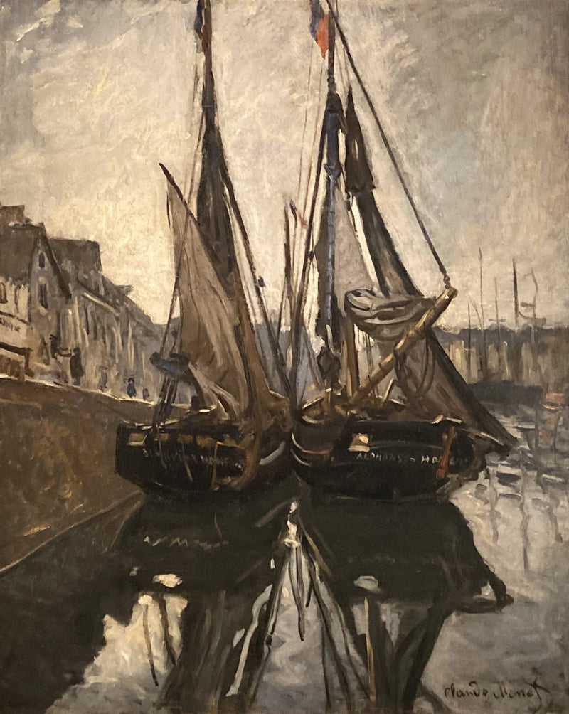 Fiskerbåd i Honfleur W116 - Claude Monet