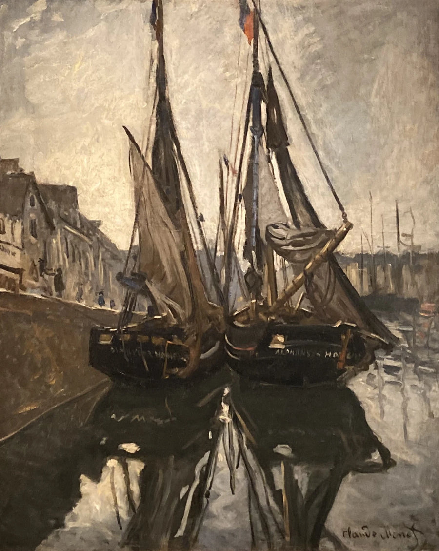 Fiskerbåd i Honfleur W116 - Claude Monet